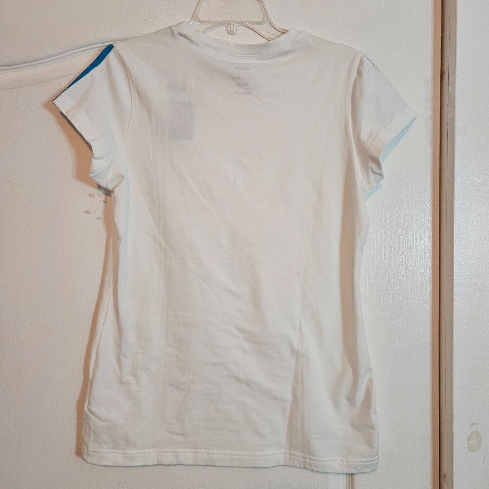 NWT adidas Active Short Sleeve V Neck Womens Training Regular Fit Top Large - Picture 3 of 5